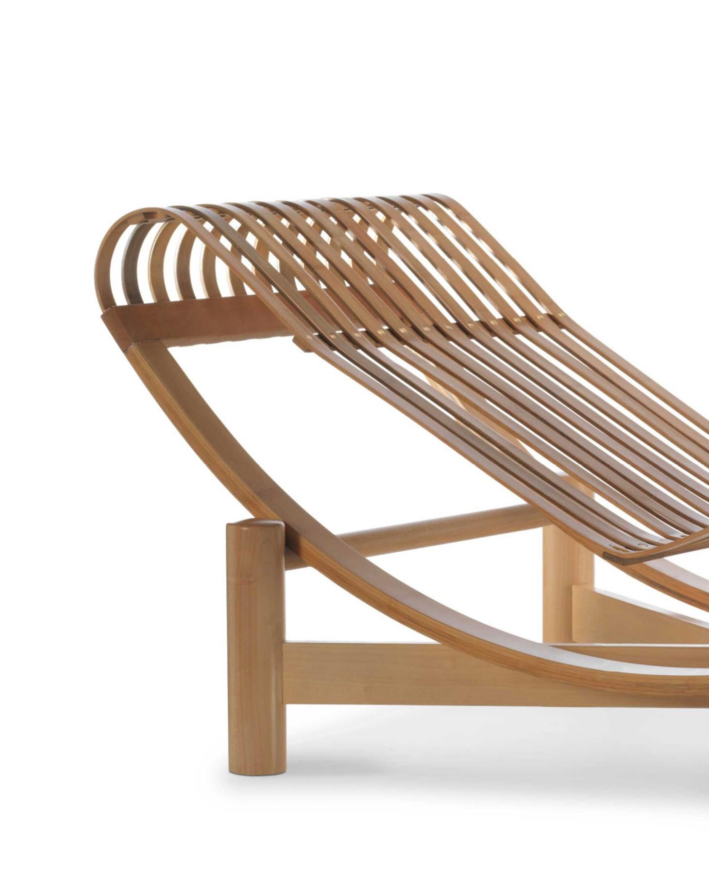 Contemporary Charlotte Perriand Tokyo Chaise Longue Teka For Cassina For Sale