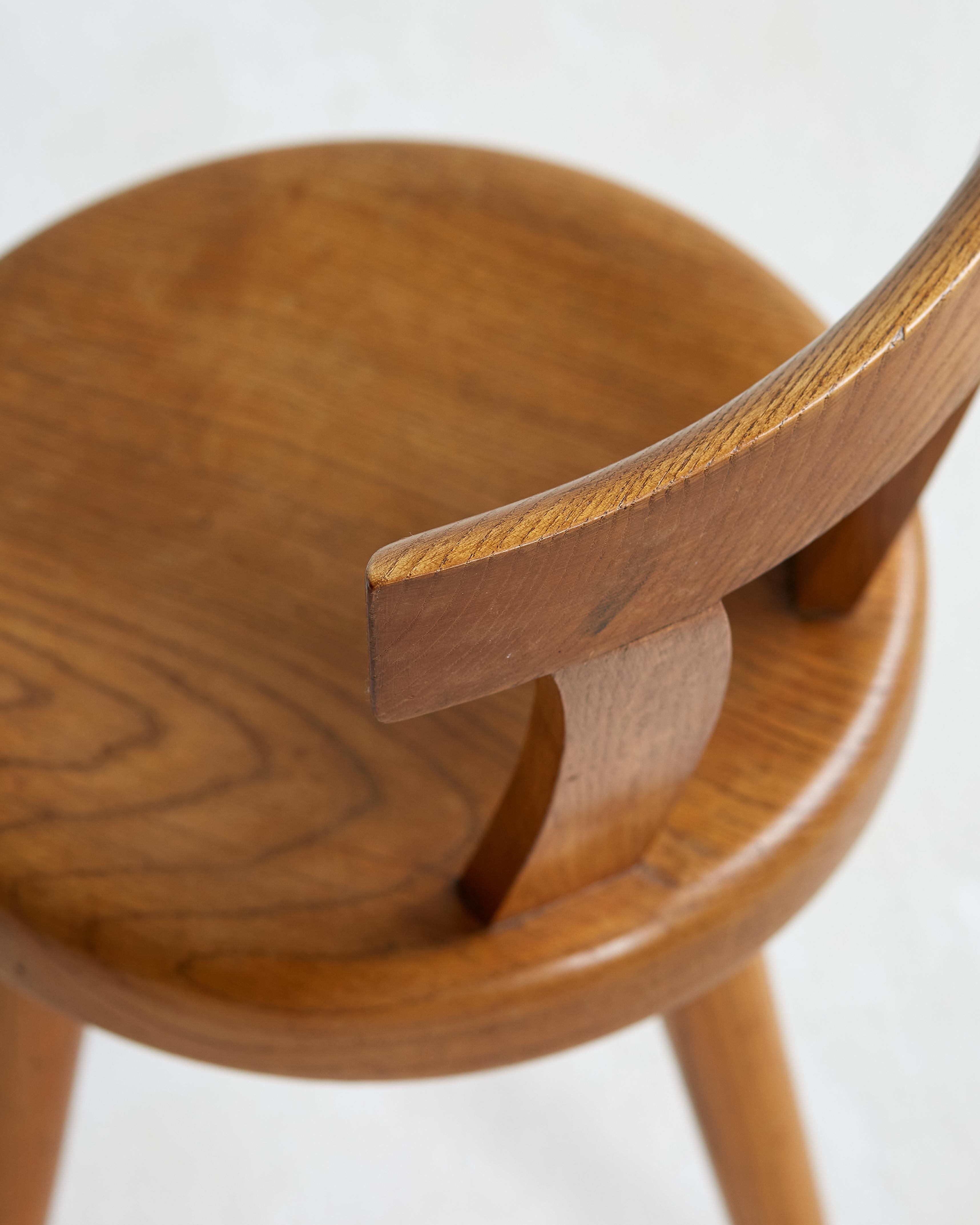 20th Century Charlotte Perriand Tripod Chair in Ash For Sale