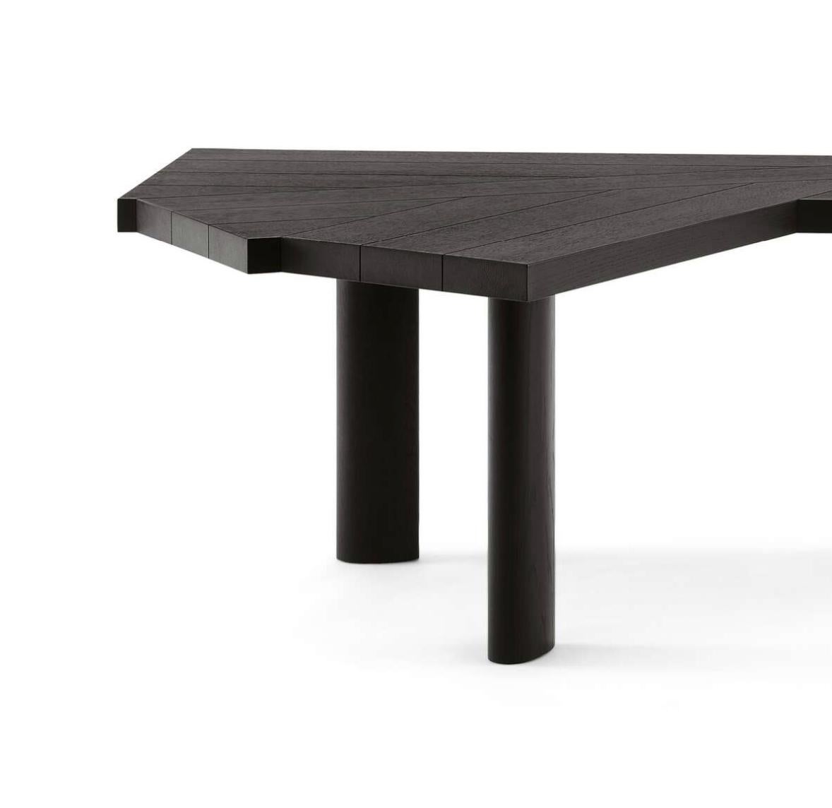 Mid-Century Modern Charlotte Perriand Ventaglio Black Oak  Work Table For Cassina For Sale