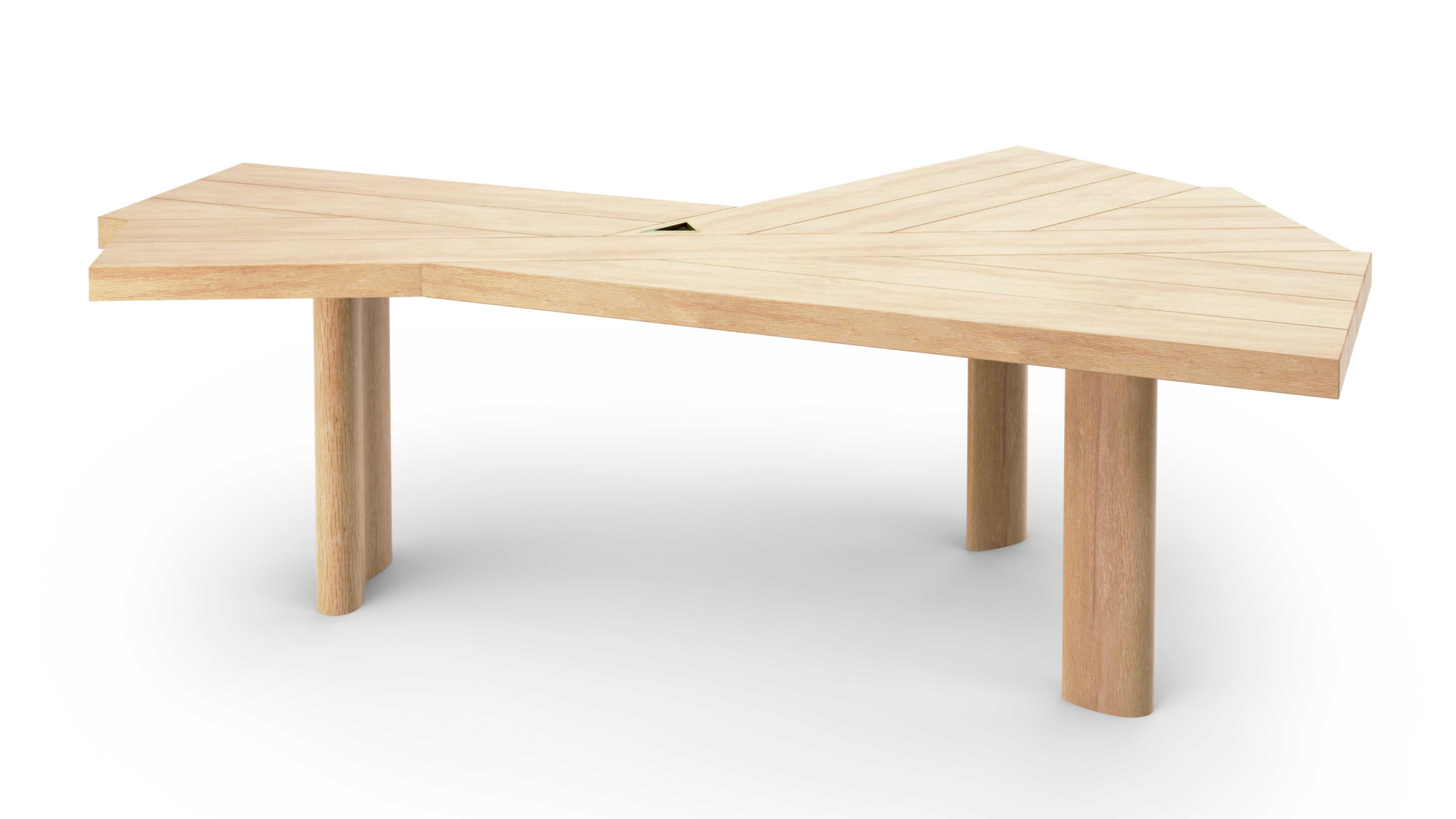 Charlotte Perriand Ventaglio Mesa de trabajo de roble natural para Cassina Moderno de mediados de siglo en venta