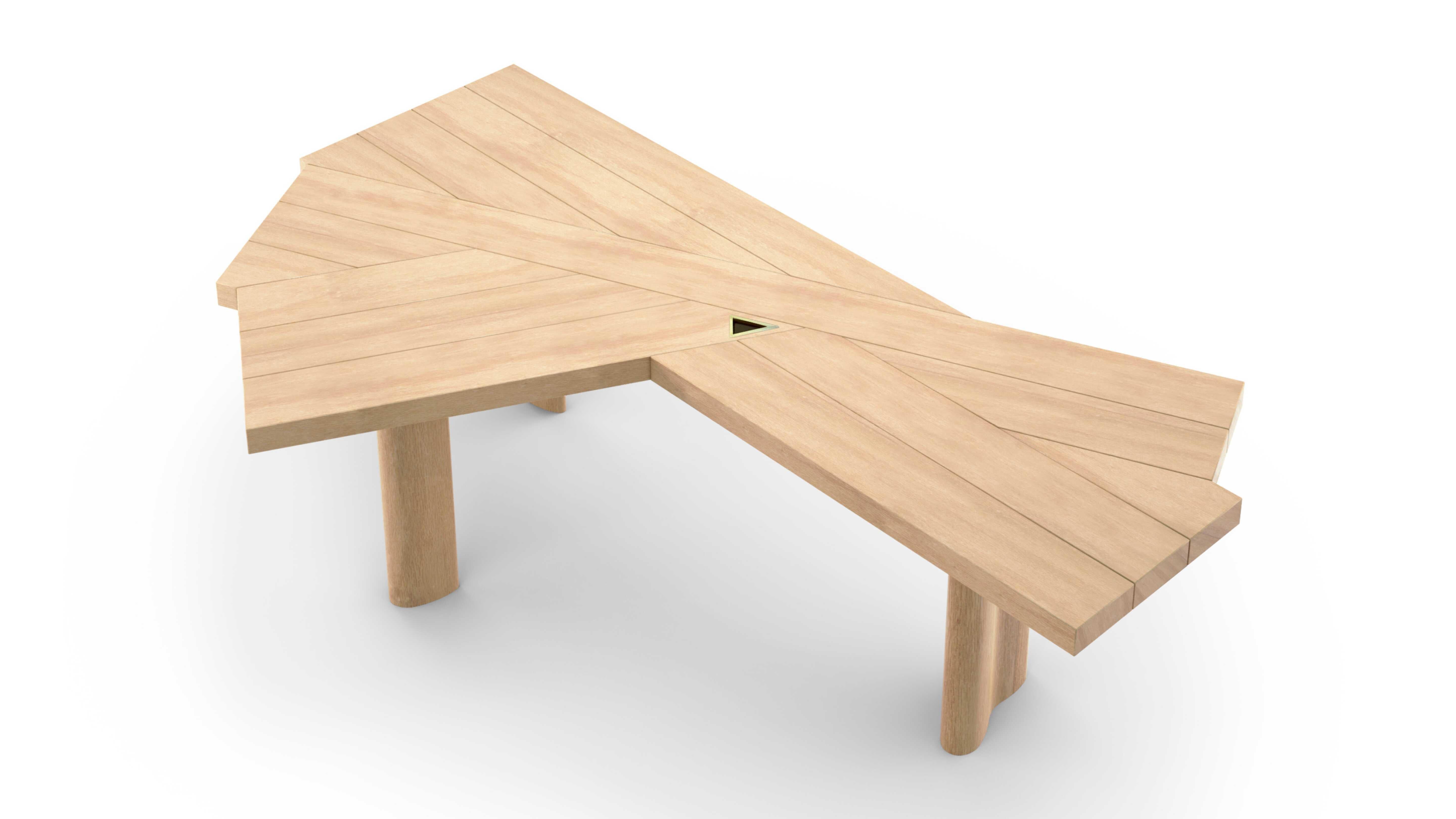 Charlotte Perriand Ventaglio Mesa de trabajo de roble natural para Cassina Francés en venta