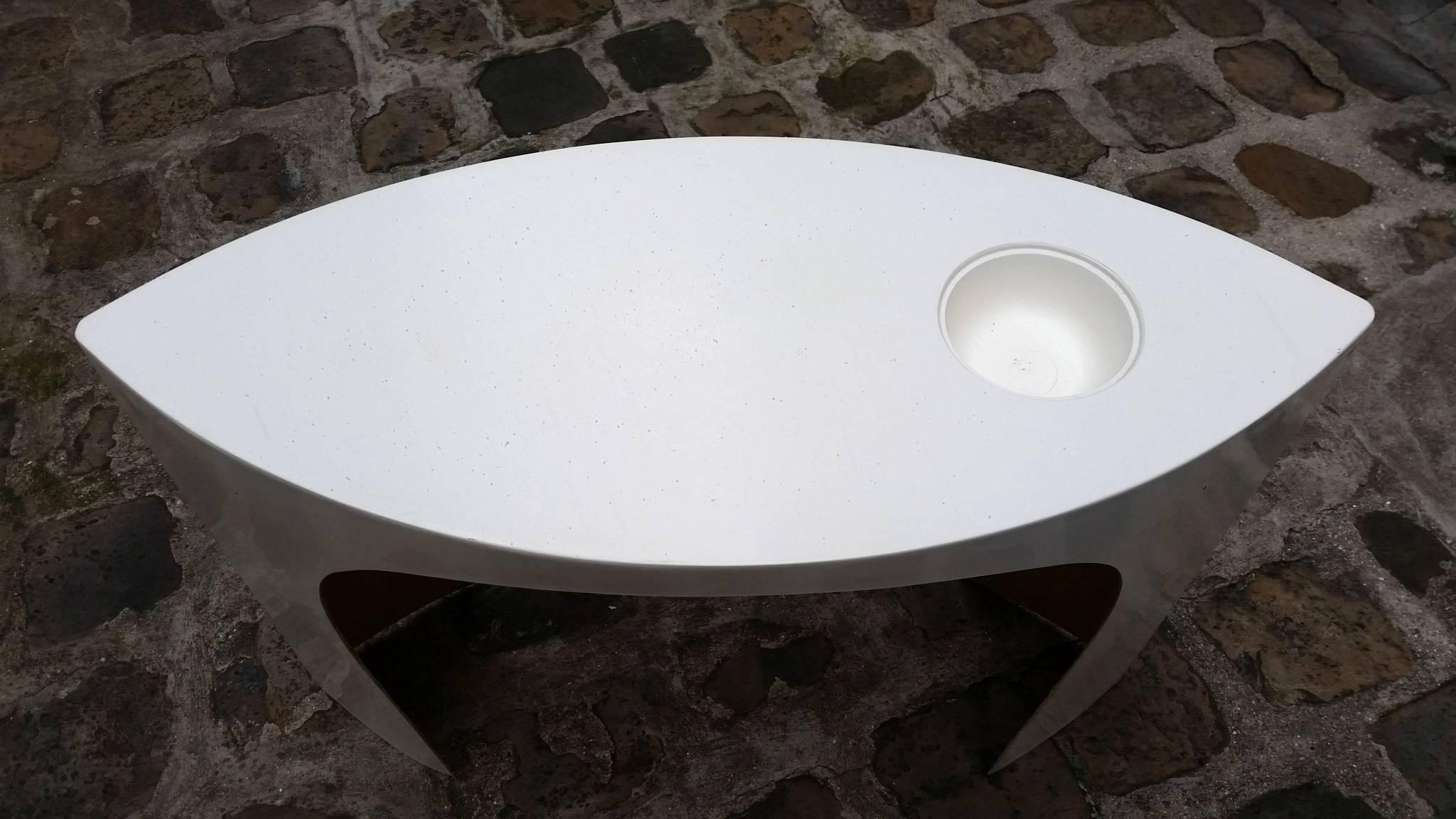 French Charlotte Perriand, White Console, circa 1960 For Sale