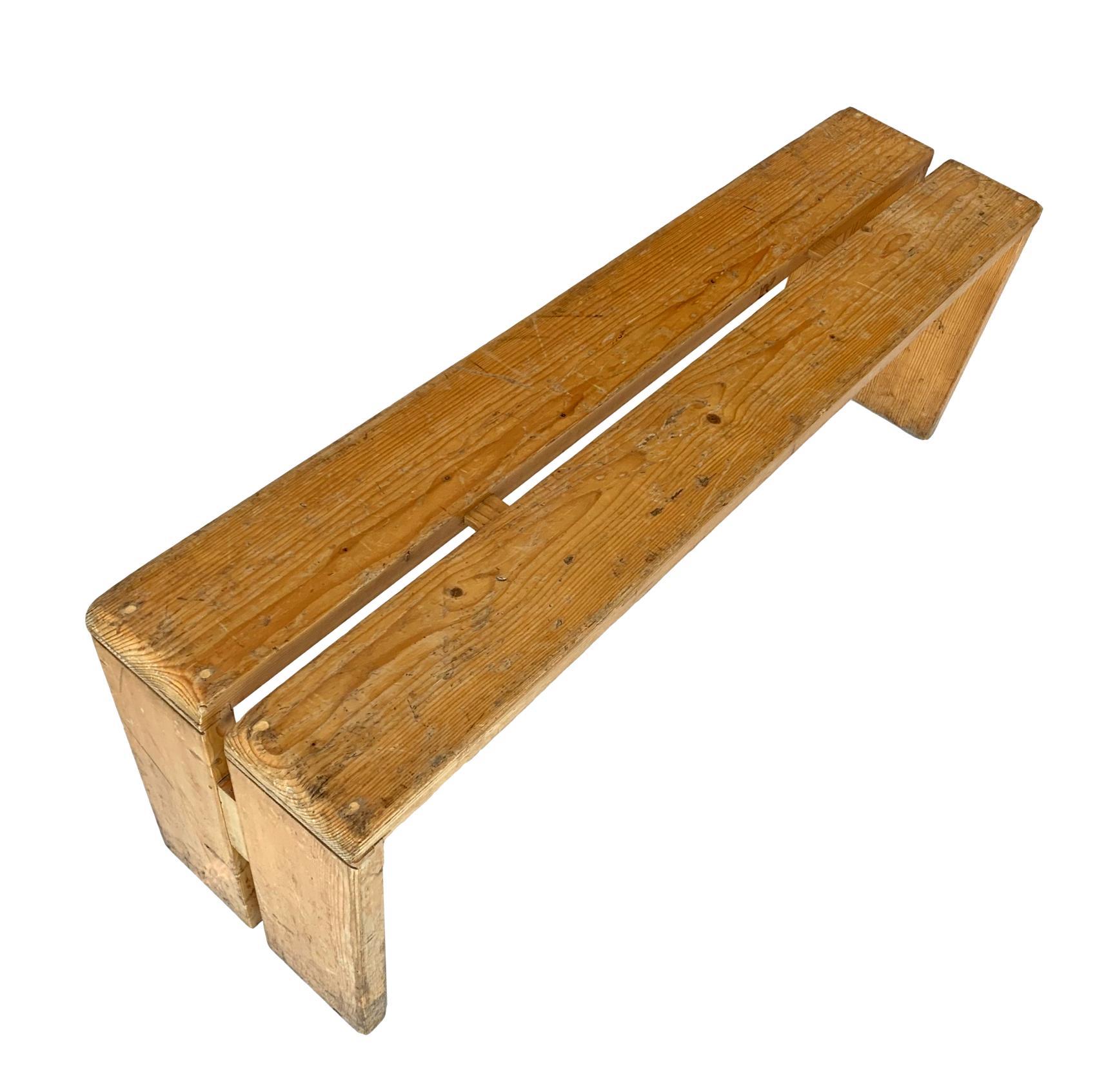 Charlotte Perriand Pine Bench for Les Arcs 2