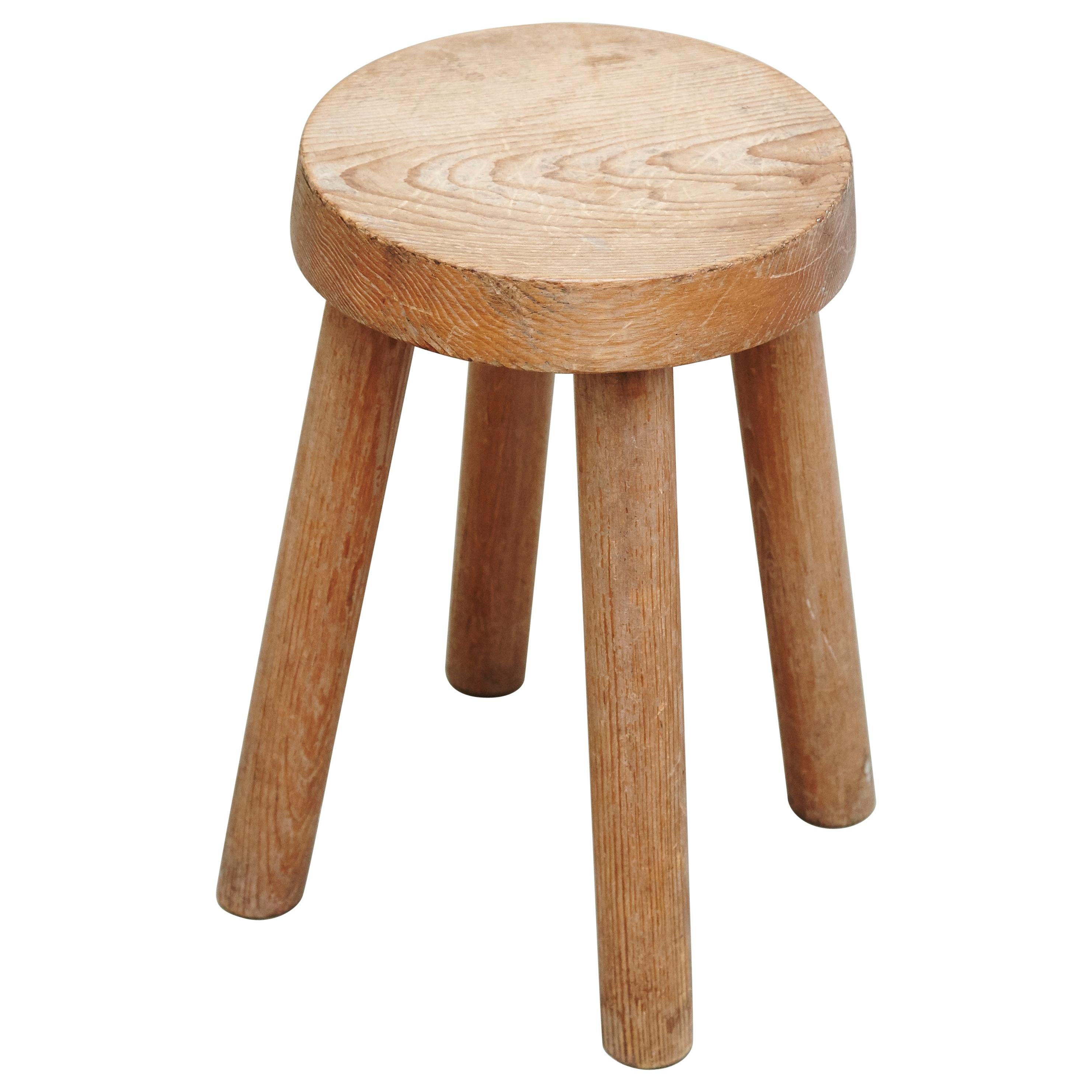 Charlotte Perriand Wood Stool for Les Arcs, circa 1960