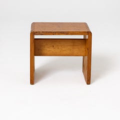 Charlotte Perriand Wood Stool for Les Arcs, France, circa 1960