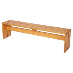 Antique Charlotte Perriand wooden bench