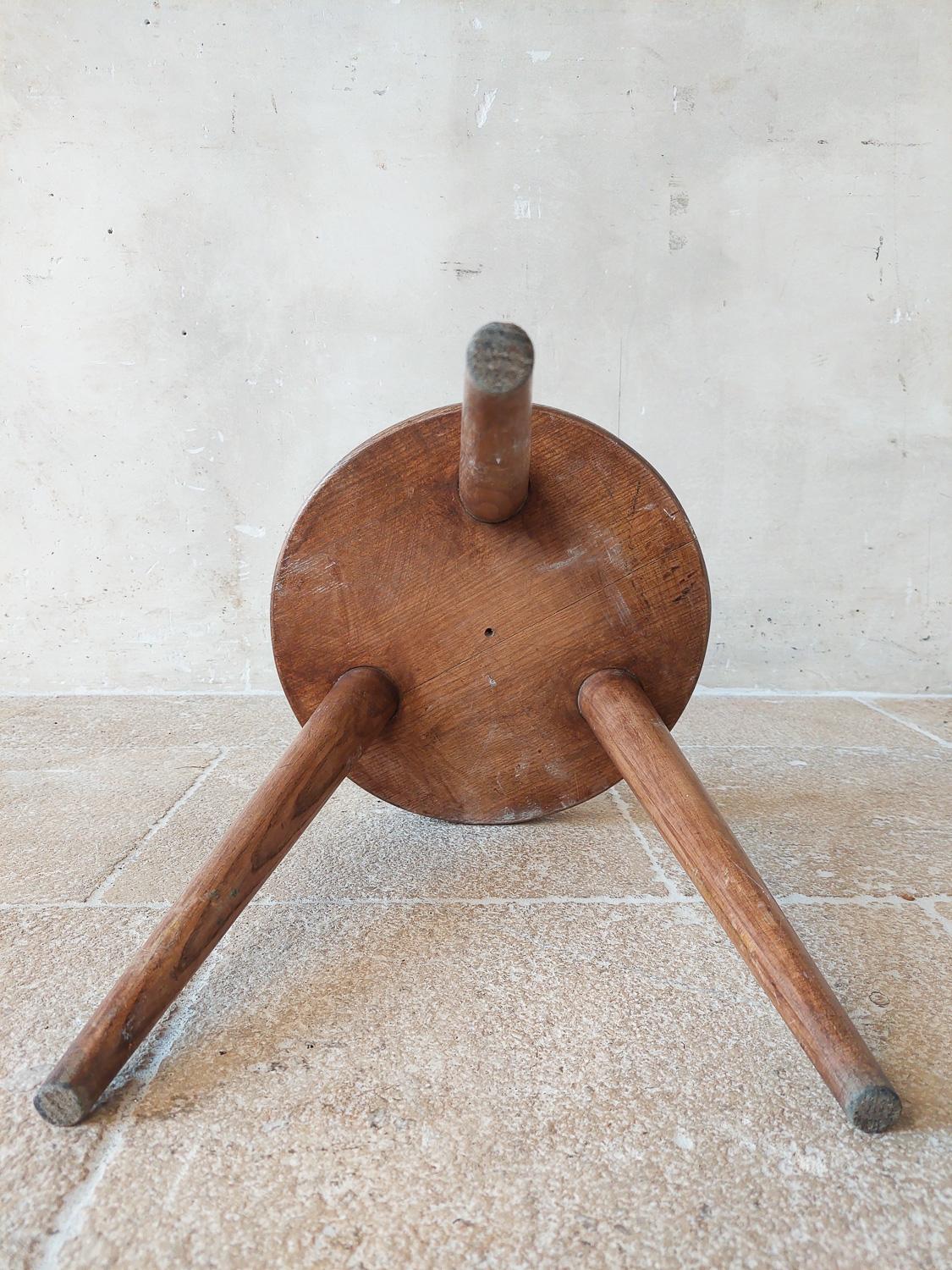 Charlotte Perriand Wooden Berger Stool, circa 1950 For Sale 3