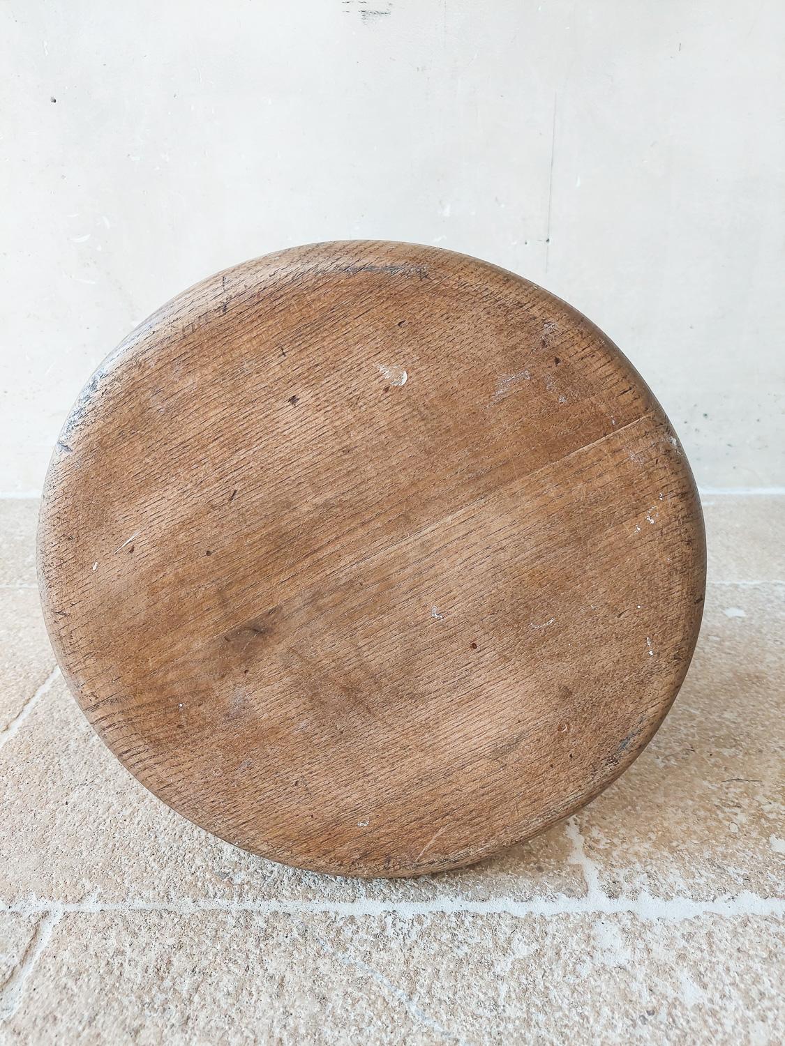 Charlotte Perriand Wooden Berger Stool, circa 1950 For Sale 4