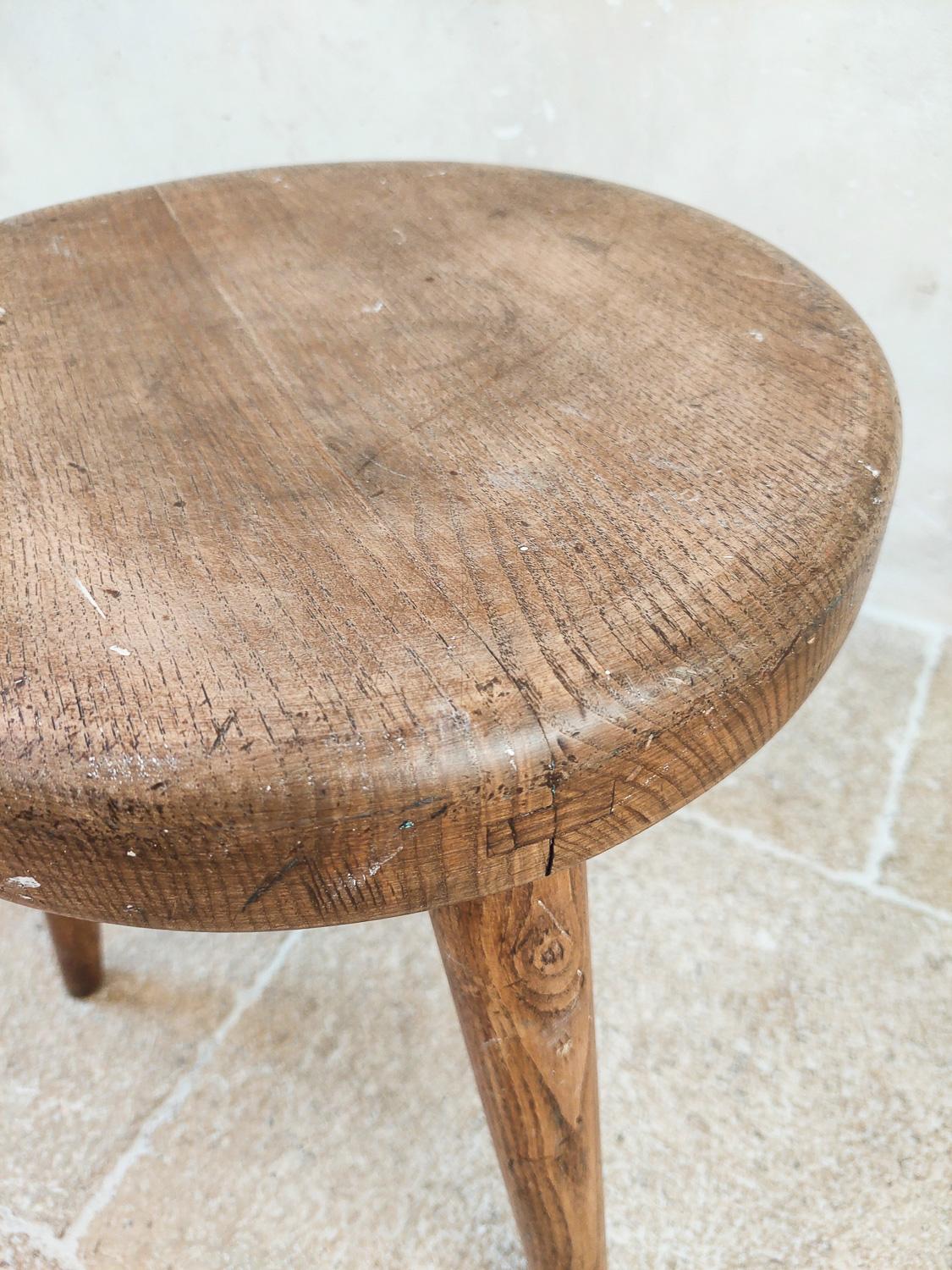 Charlotte Perriand Wooden Berger Stool, circa 1950 For Sale 8
