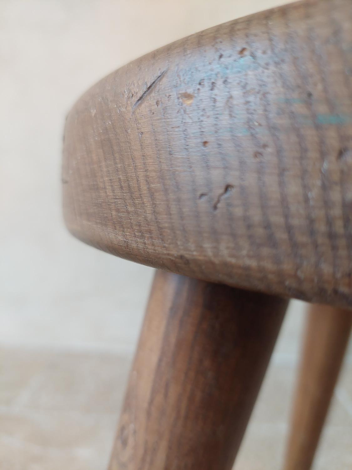 Charlotte Perriand Wooden Berger Stool, circa 1950 For Sale 1