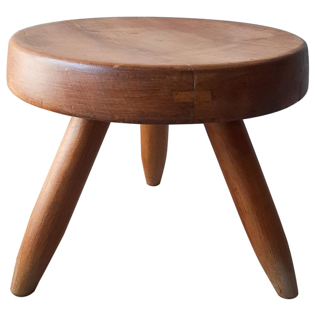 Charlotte Perriand Wooden Berger Stool, circa 1950
