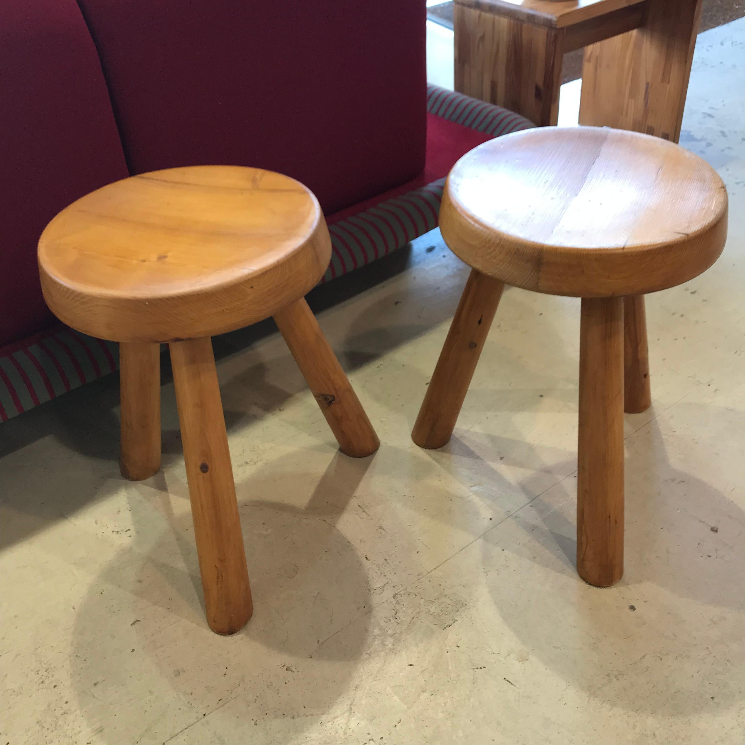 Wood Charlotte Perriand's Stools 