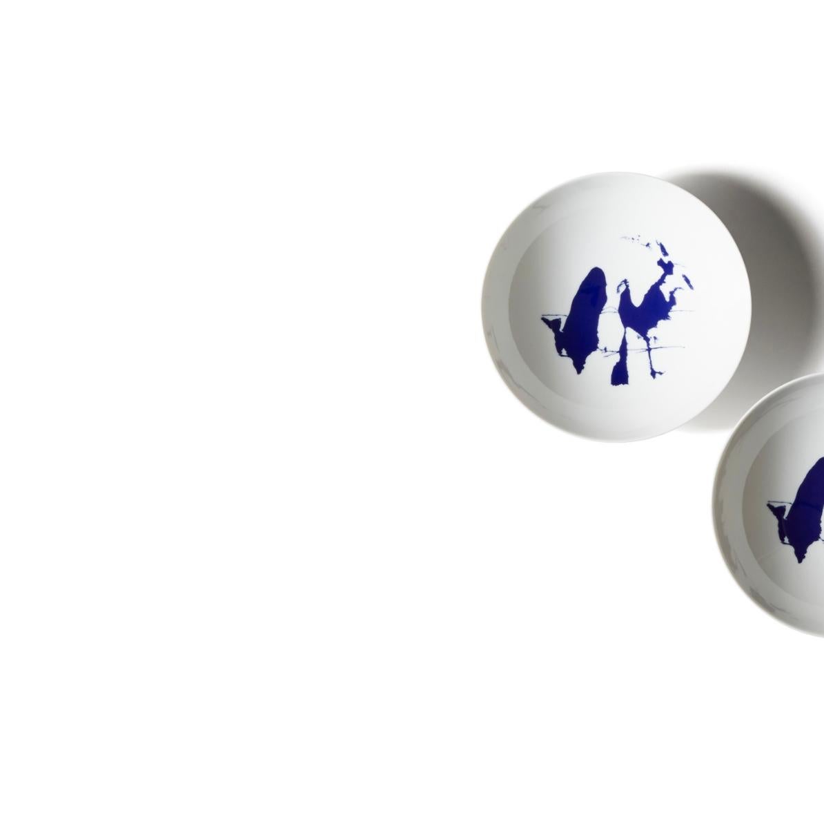 Charlotte Prerriand Juego de dos platos hondos planos de Neige para Cassina Moderno de mediados de siglo en venta