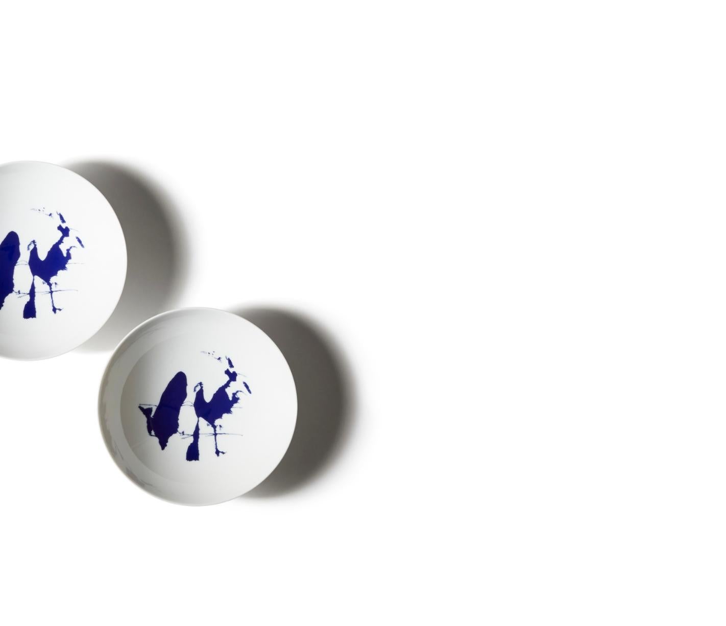 Charlotte Prerriand Juego de dos platos hondos planos de Neige para Cassina Italiano en venta