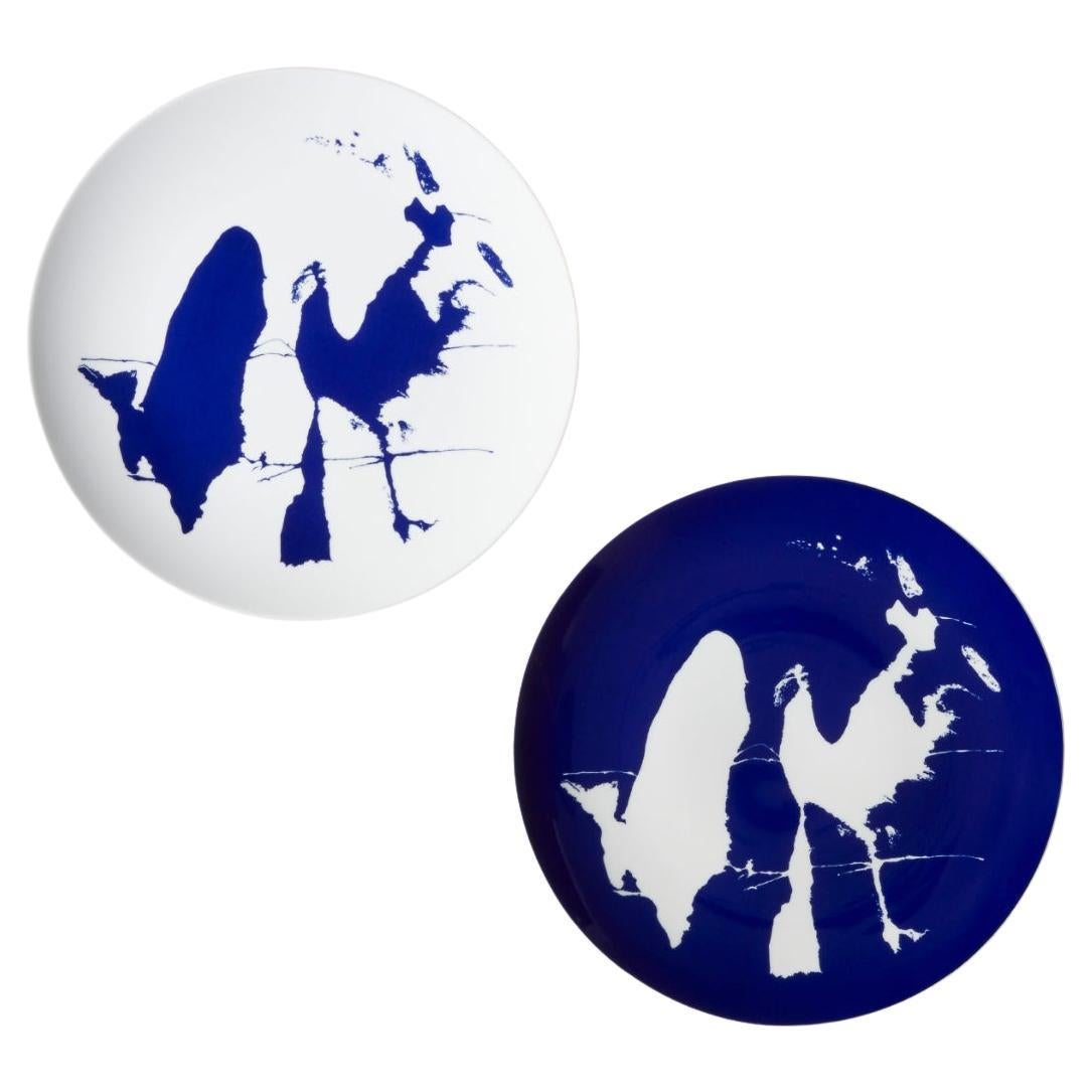 Charlotte Prerriand Juego de dos platos hondos planos de Neige para Cassina Porcelana en venta