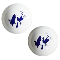 Charlotte Prerriand Set of Two Deep Flat Neige Plates For Cassina