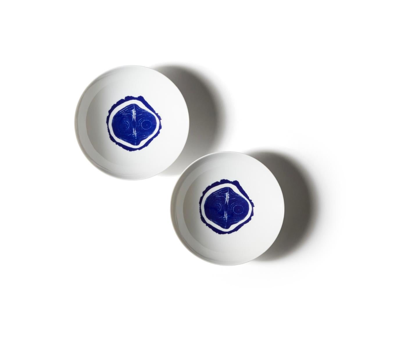 Italian Charlotte Prerriand Set of Two Deep Flat Tronc Plates For Cassina For Sale