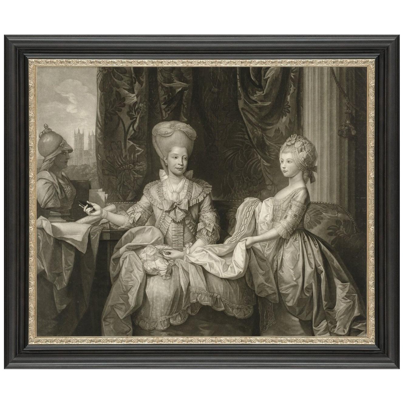 Charlotte, Queen of Great Britain, after Empire Engraving by Valentine Green For Sale