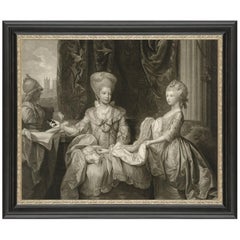 Charlotte, Queen of Great Britain, after Empire Engraving by Valentine Green