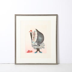 Mid-Century Lithograph Entitled "Valse Blue" 39/150 signed Charlotte Reine