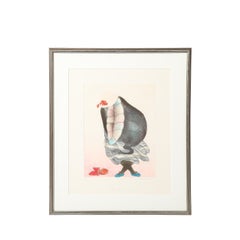 Mid-Century Lithograph Entitled "Valse Blue" 39/150 signed Charlotte Reine