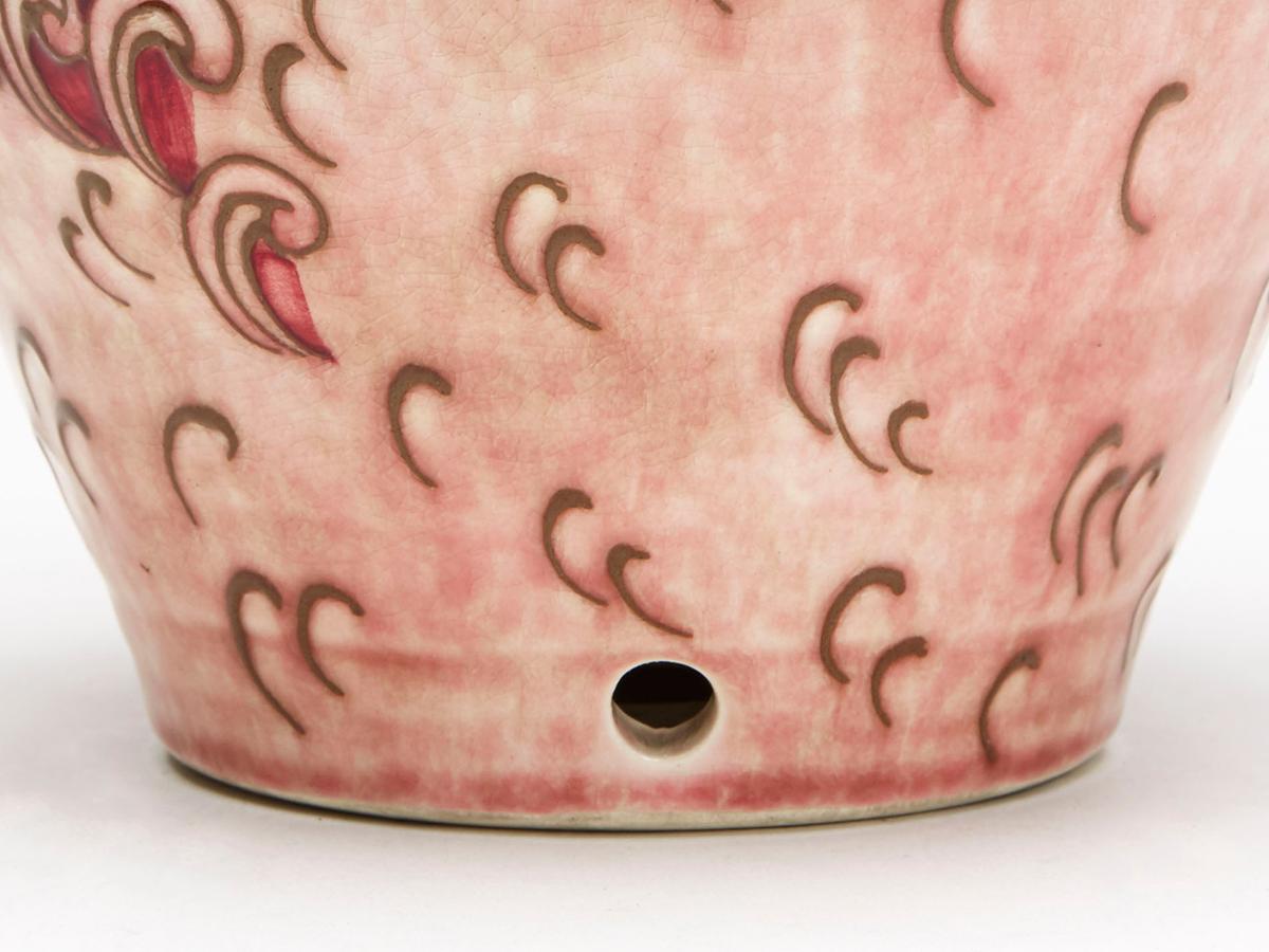 Glazed Charlotte Rhead Art Deco Bursley Ware Art Pottery Lamp Base
