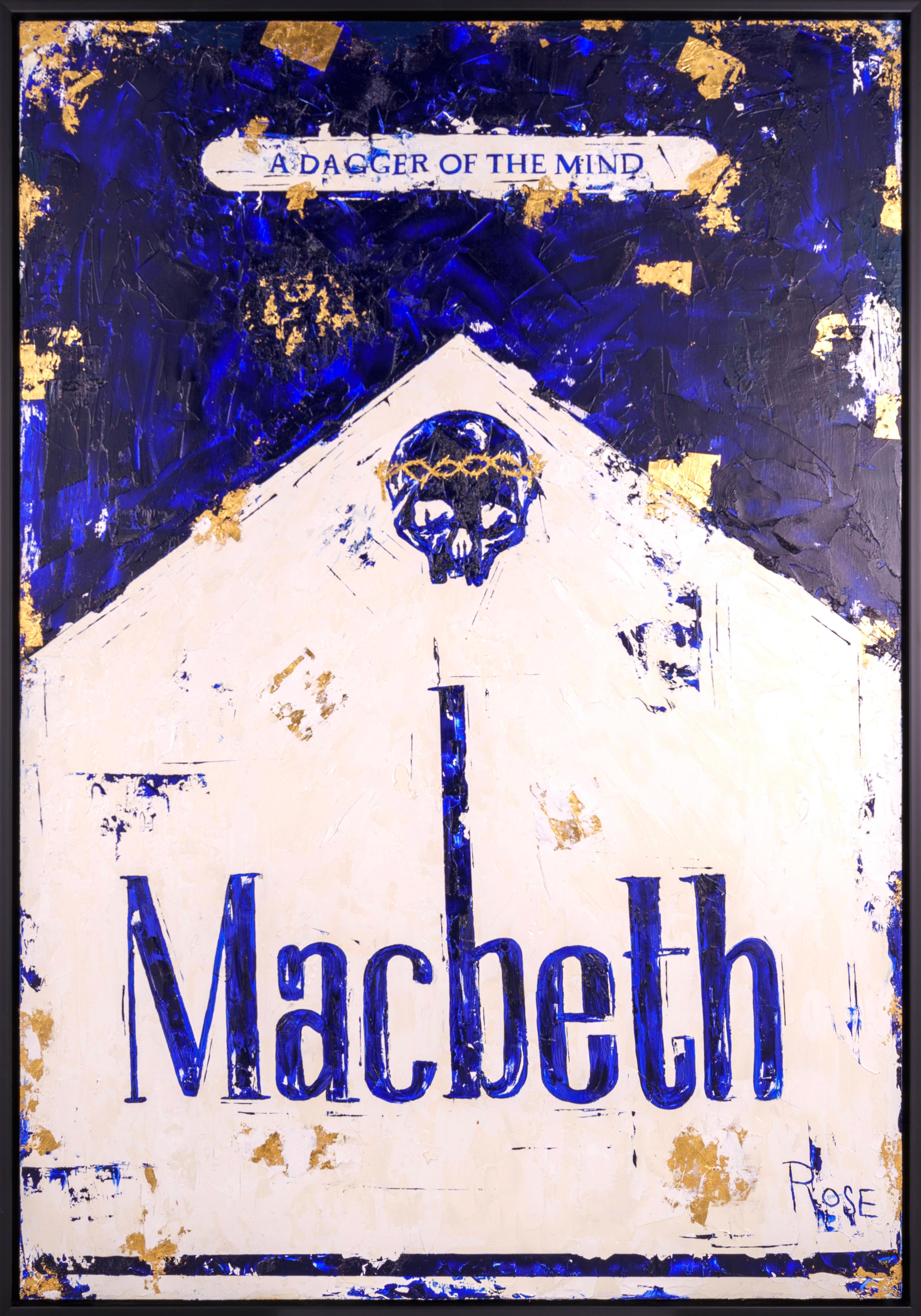 Macbeth (A Dagger of the Mind) in blue - Painting by Charlotte Rose