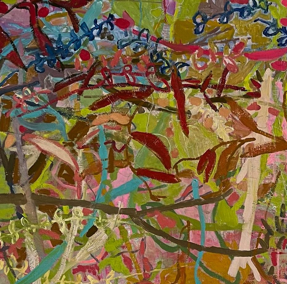 Jardin de Monet, paysage abstrait, 48 x 48 cm, couleurs, panneau, Femmes dans les arts, Paris - Impressionnisme abstrait Painting par Charlotte Seifert