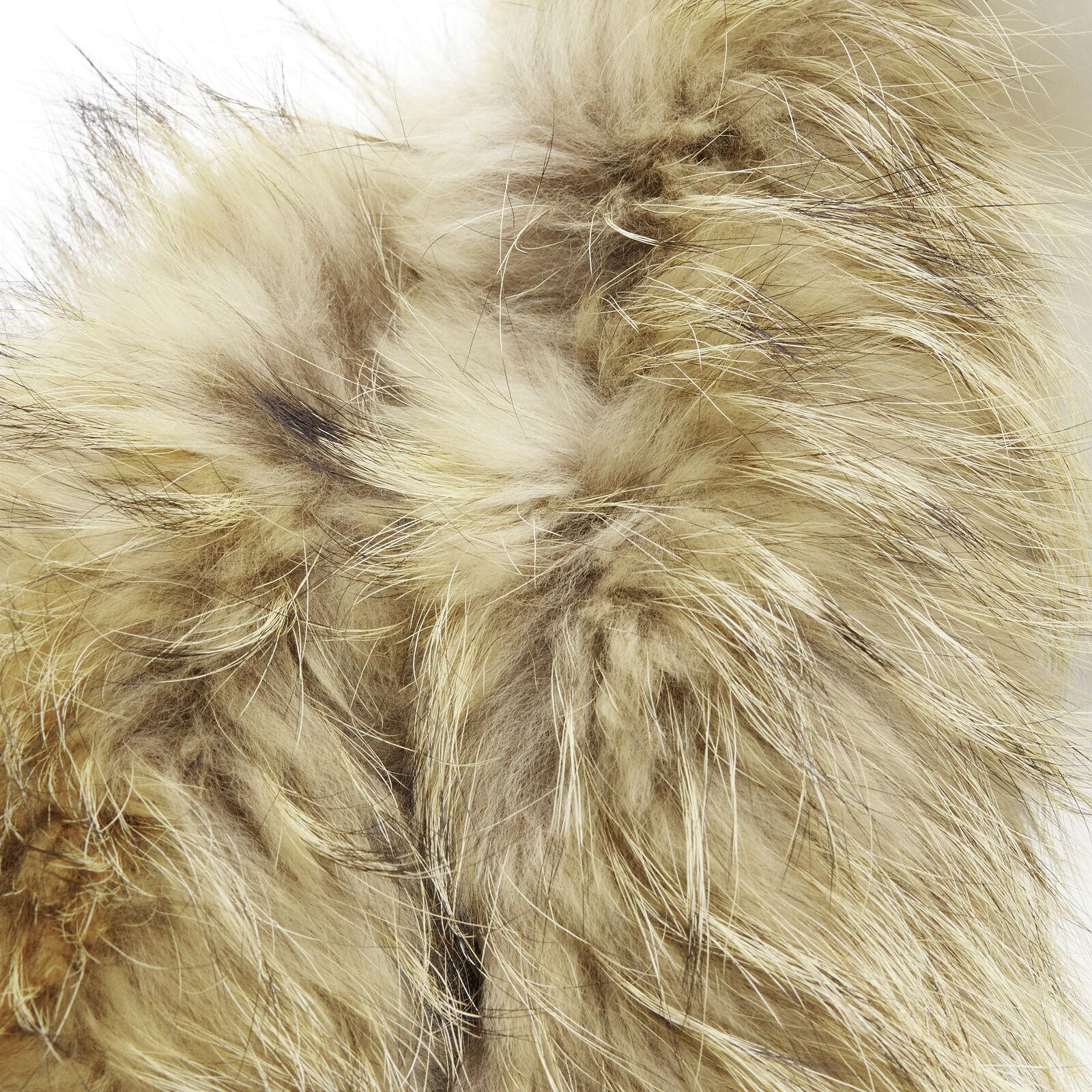 CHARLOTTE SIMONE 100% fur brown asymmetric silk lined collar cuff scarf For Sale 2