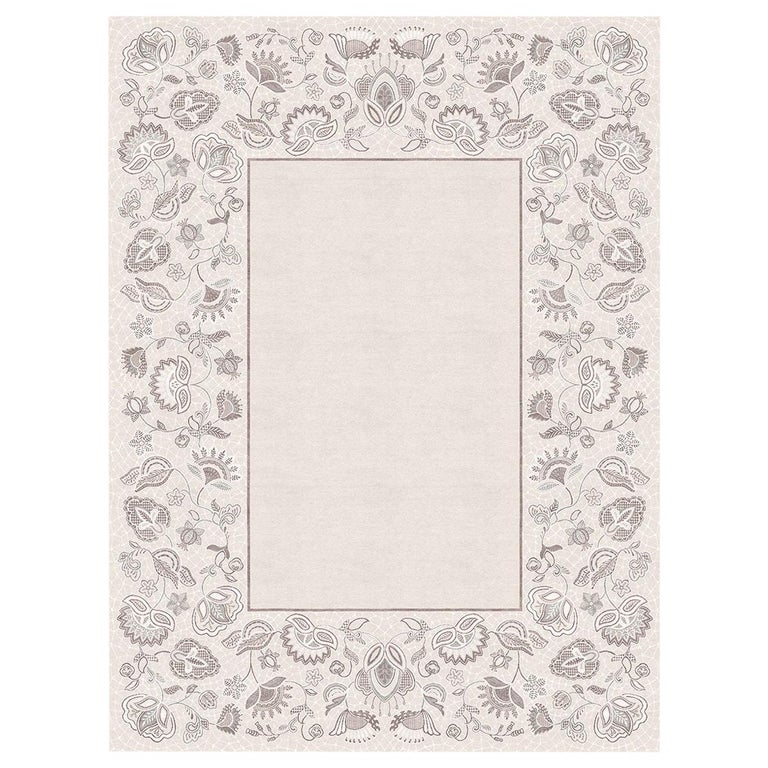 Charlotte Terrestre - Traditional Designer Hand Knotted Wool Silk Rug ...