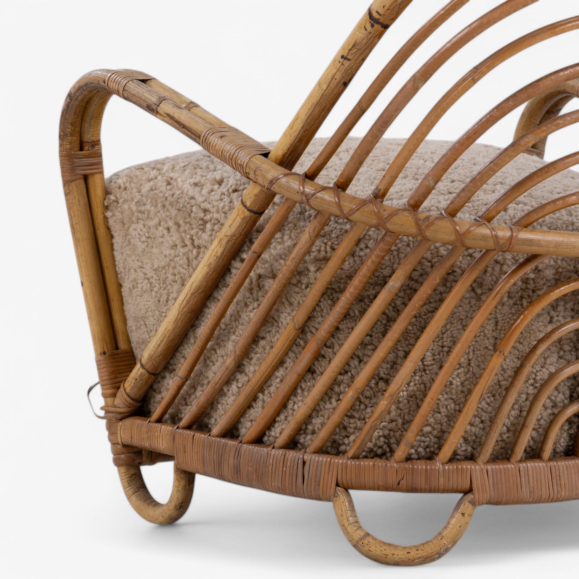 Charlottenborg lounge chair in bamboo by Arne Jacobsen In Good Condition In Copenhagen, DK