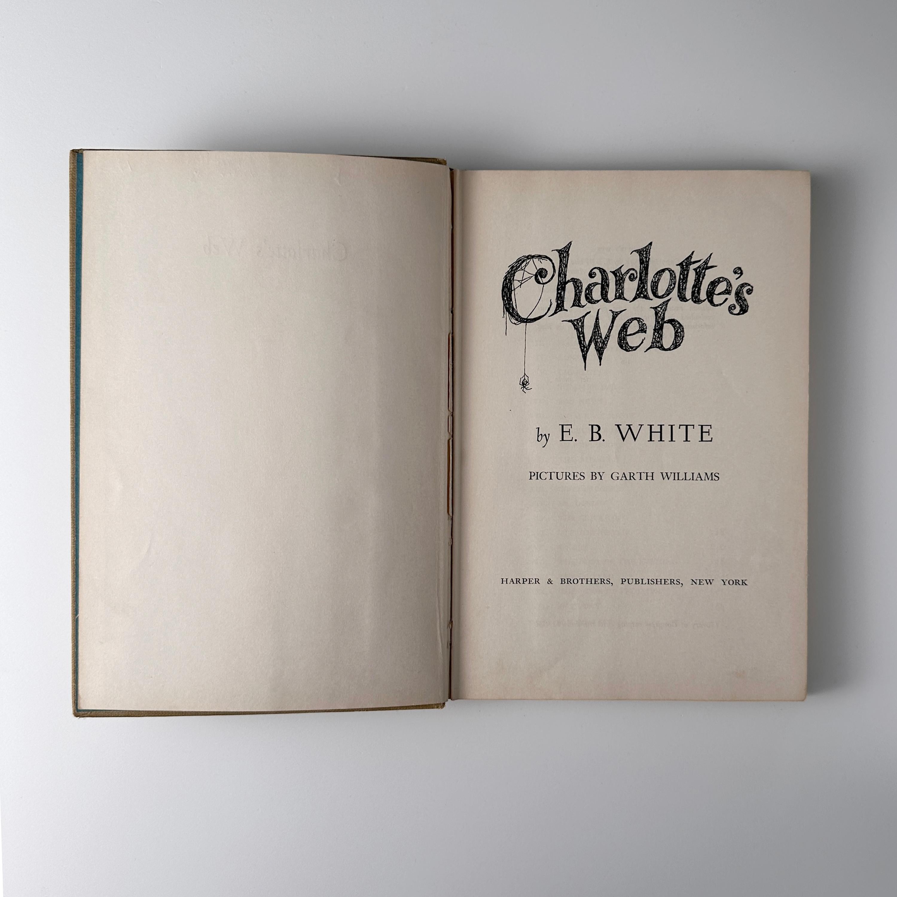 Charlotte’s Web by E. B. White First Edition, First Printing, 1952 In Good Condition In Southbury, CT