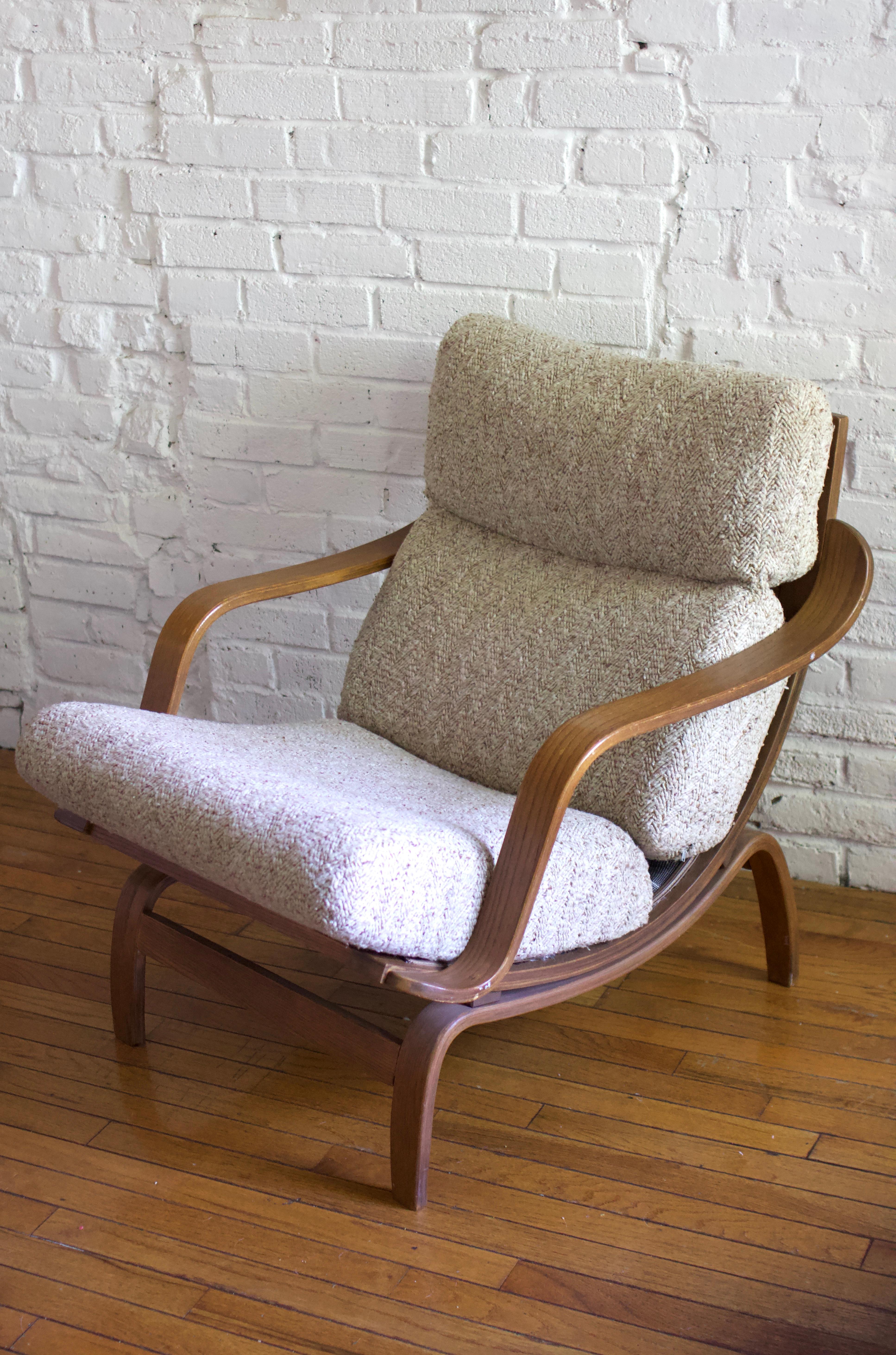 Charlton Bentwood Mid-Century Modern Lounge Chair And Ottoman 1