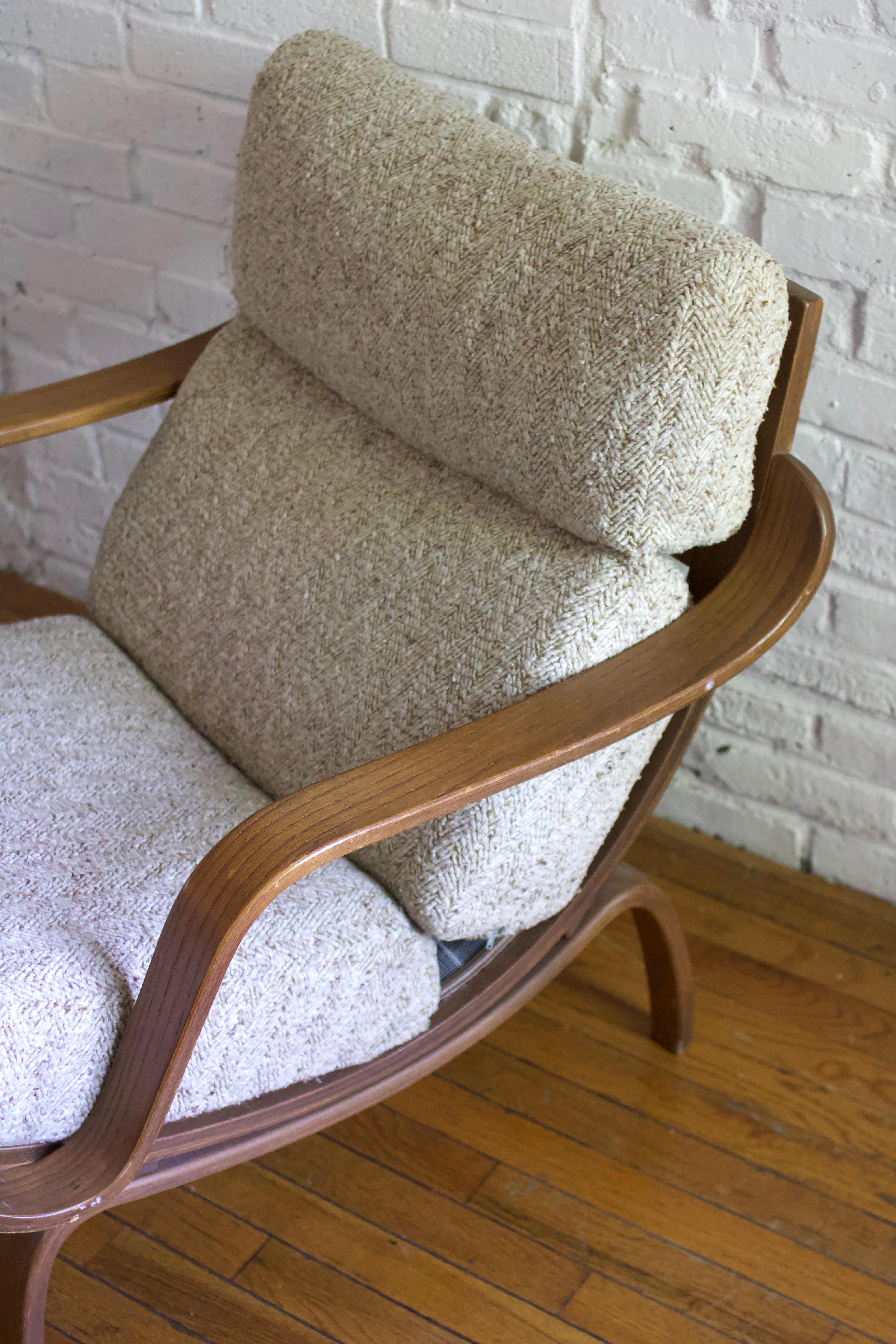 Charlton Bentwood Mid-Century Modern Lounge Chair And Ottoman 2