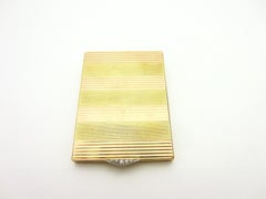 Charlton & Co. 1940s Old Mine Cut Diamond 14 Karat Gold Match Safe
