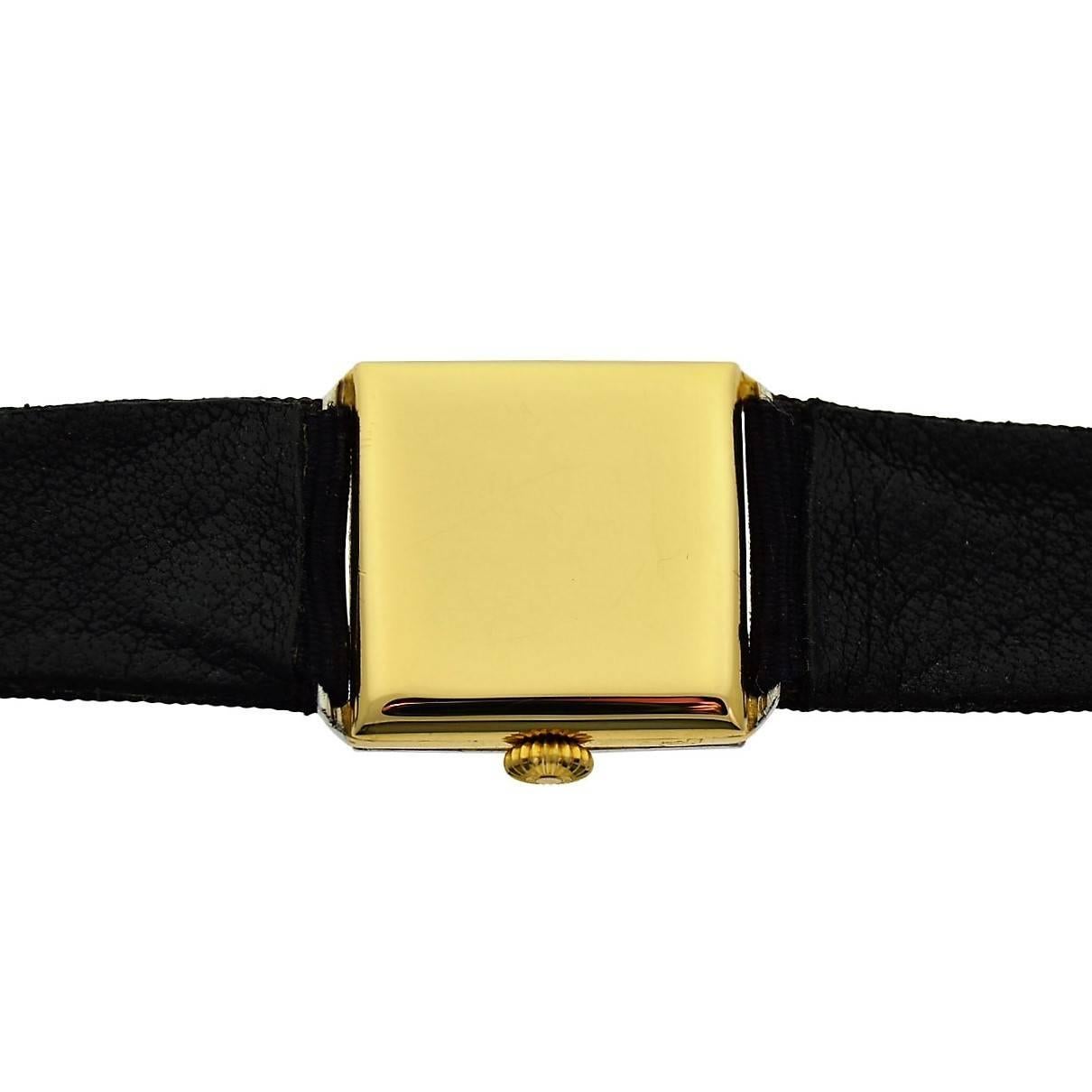 Art Deco Charlton & Co. Paris Ladies Platinum Gold Diamond Manual Dress Wristwatch, 1920s