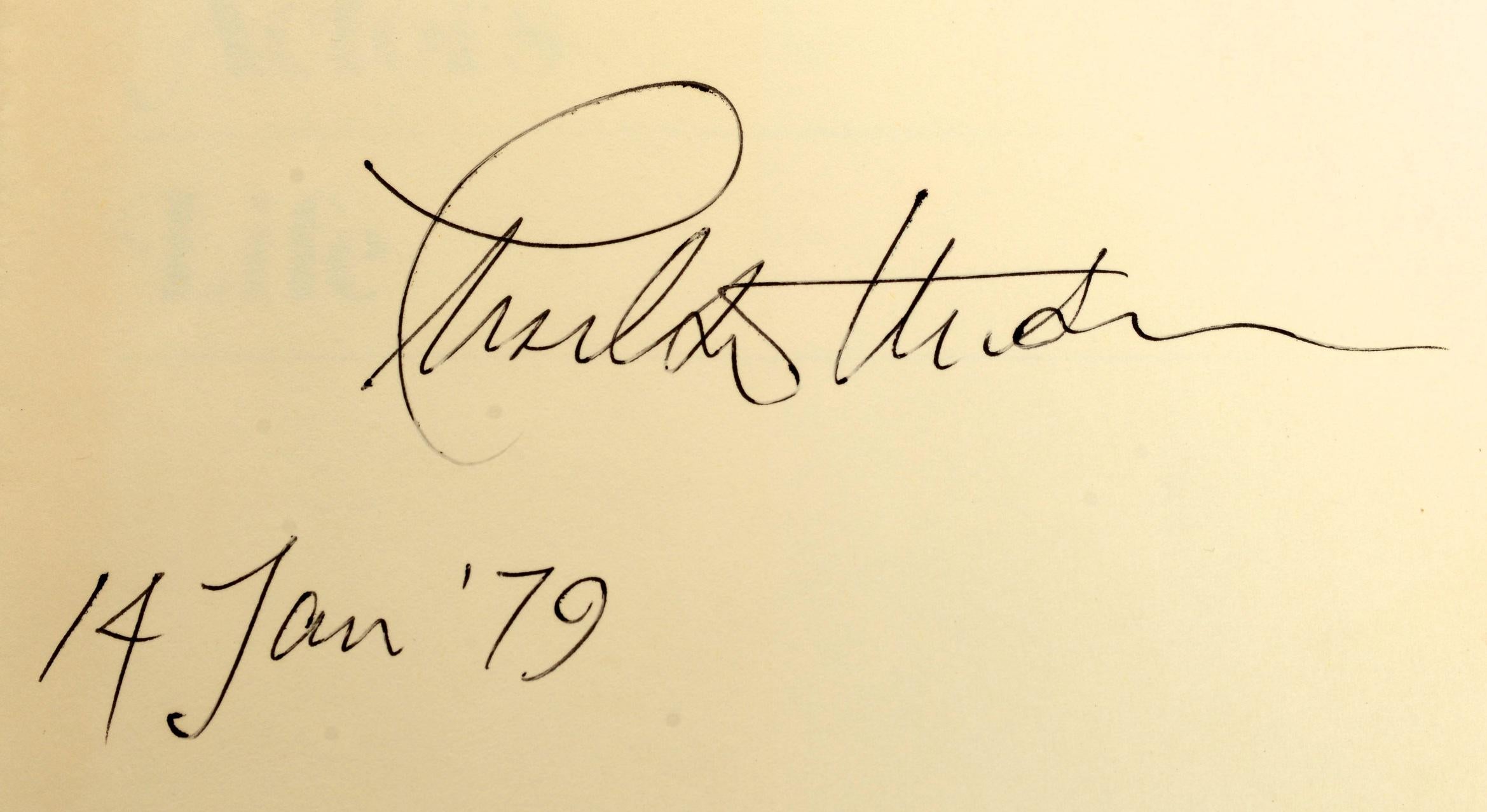 Charlton Heston The Actor's Life Journals, 1956-1976, by Charlton Heston. E.P. Dutton, Inc., New York, NY, 1978. 2nd printing hardcover with dust jacket. Signed in black ink. Heston was an American actor born on October 4, 1923, in Evanston,