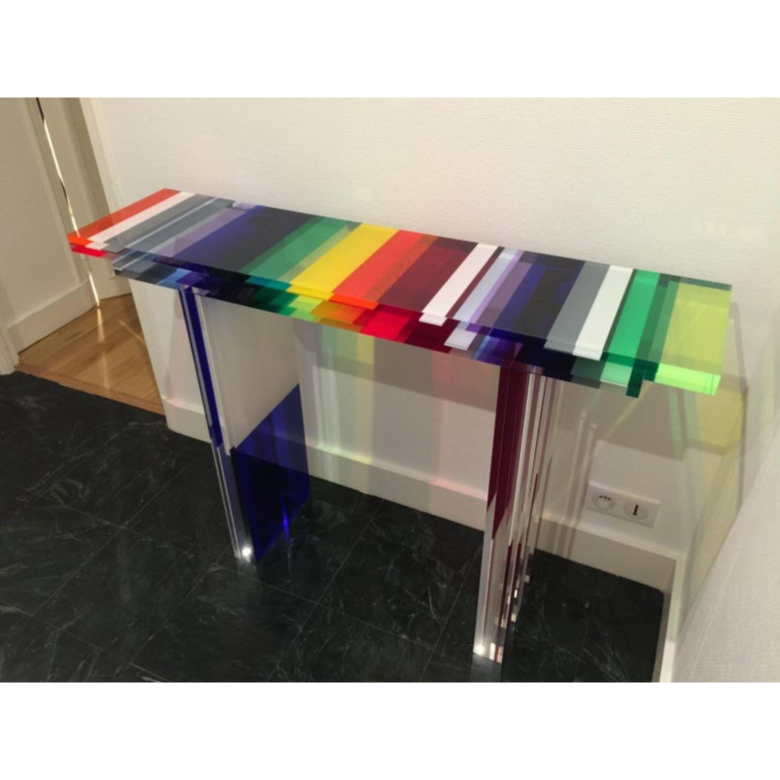 French Charly Bounan, Unique Colorful Console For Sale
