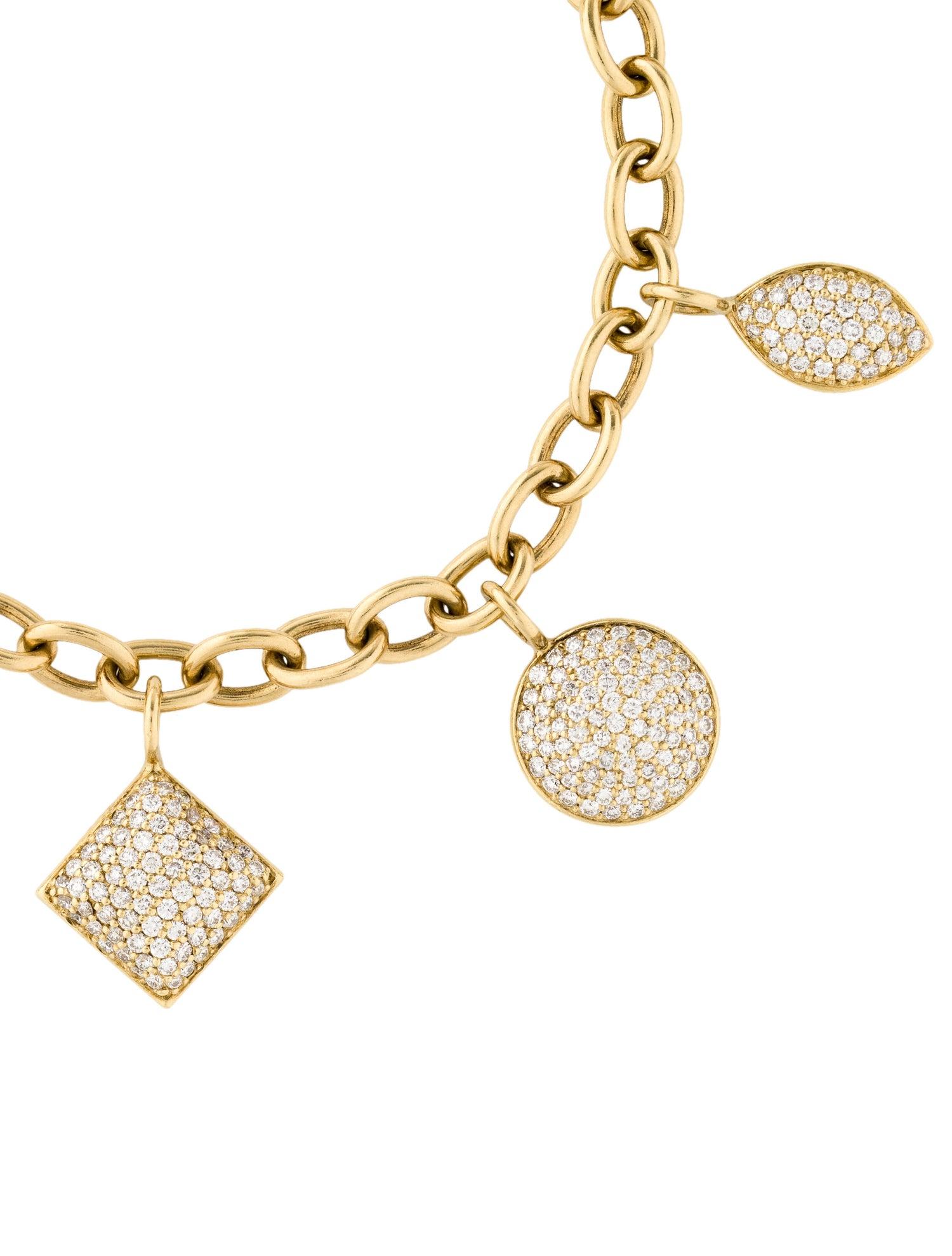 Taglio rotondo Bracciale Charm in vendita