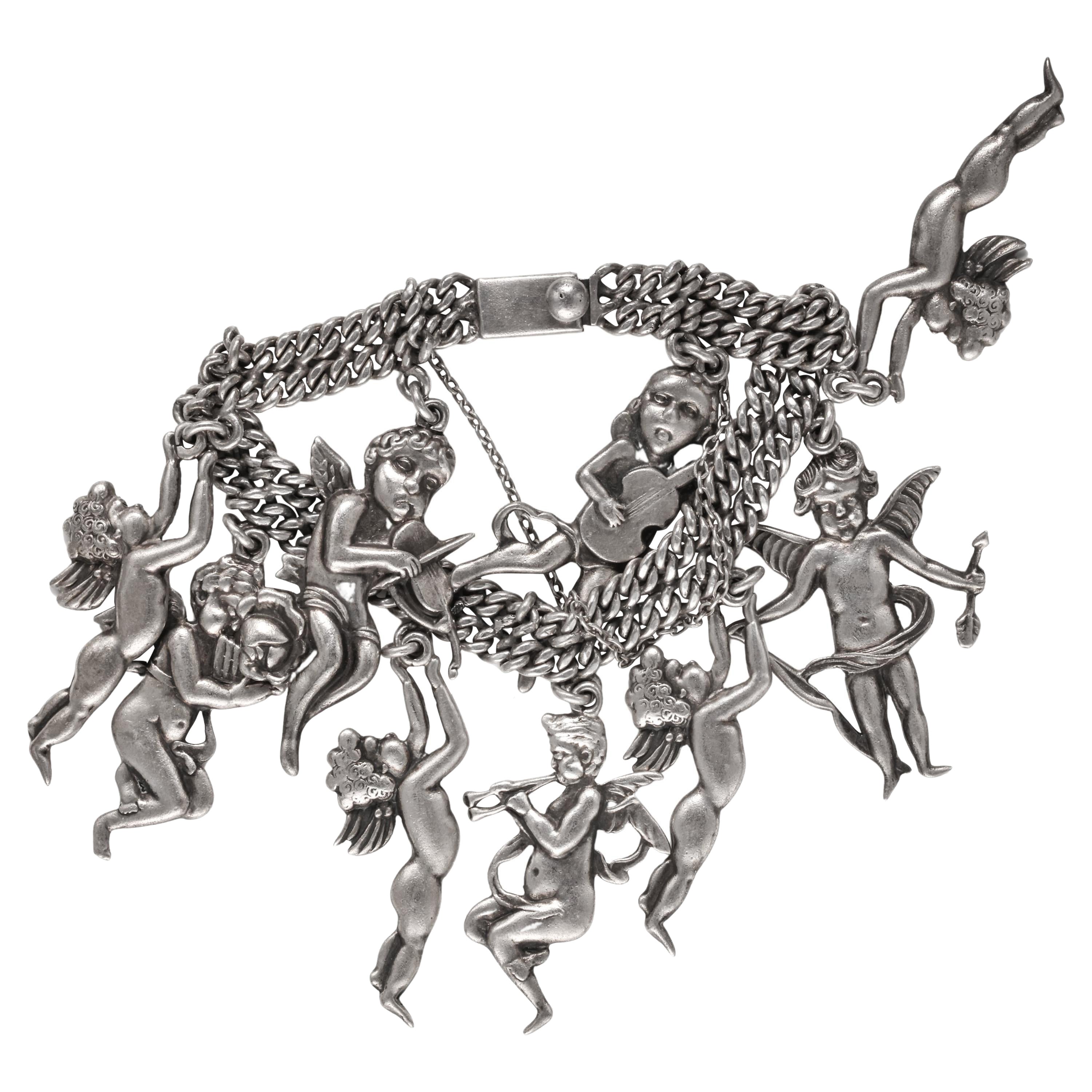 Charm Bracelet Iconic Book Piece Margot De Taxco Mexican Modernist Pioneer