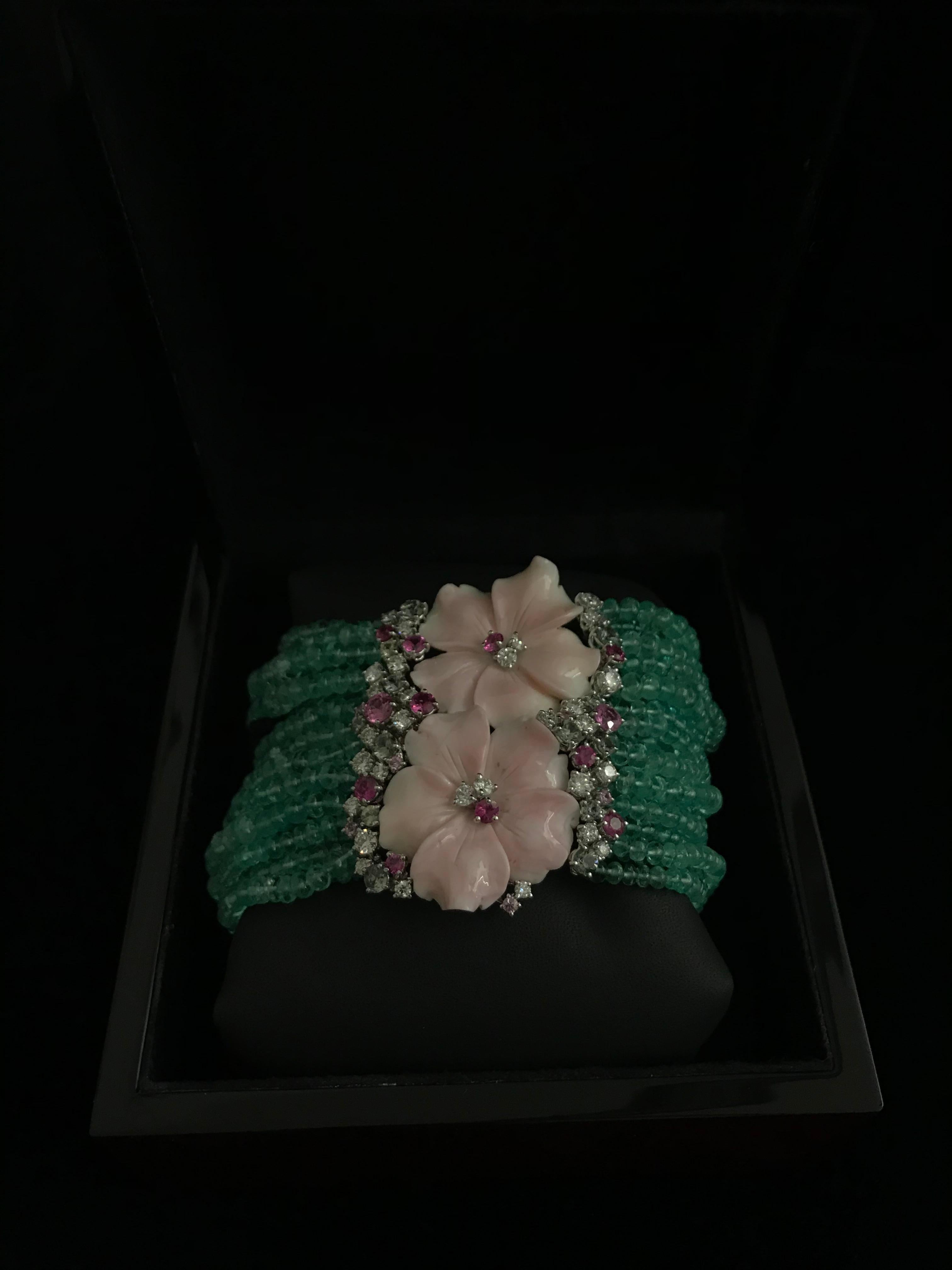 pink shell bracelet