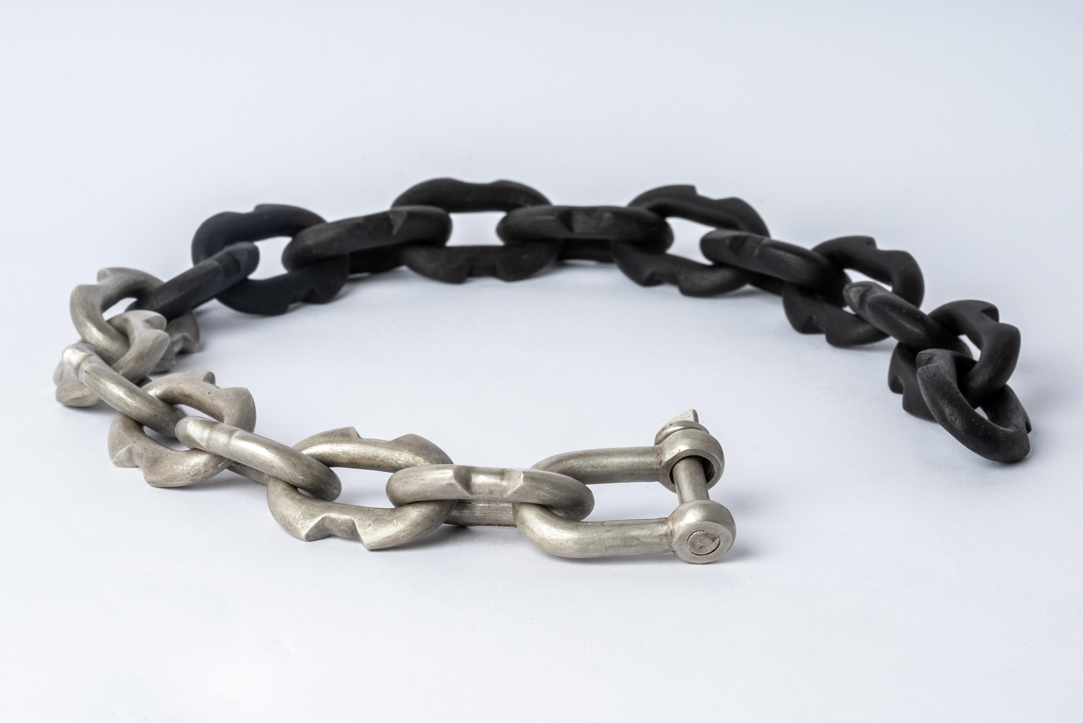 Women's or Men's Charm Chain Choker (40cm, Small Deco Links, KU+DA) For Sale