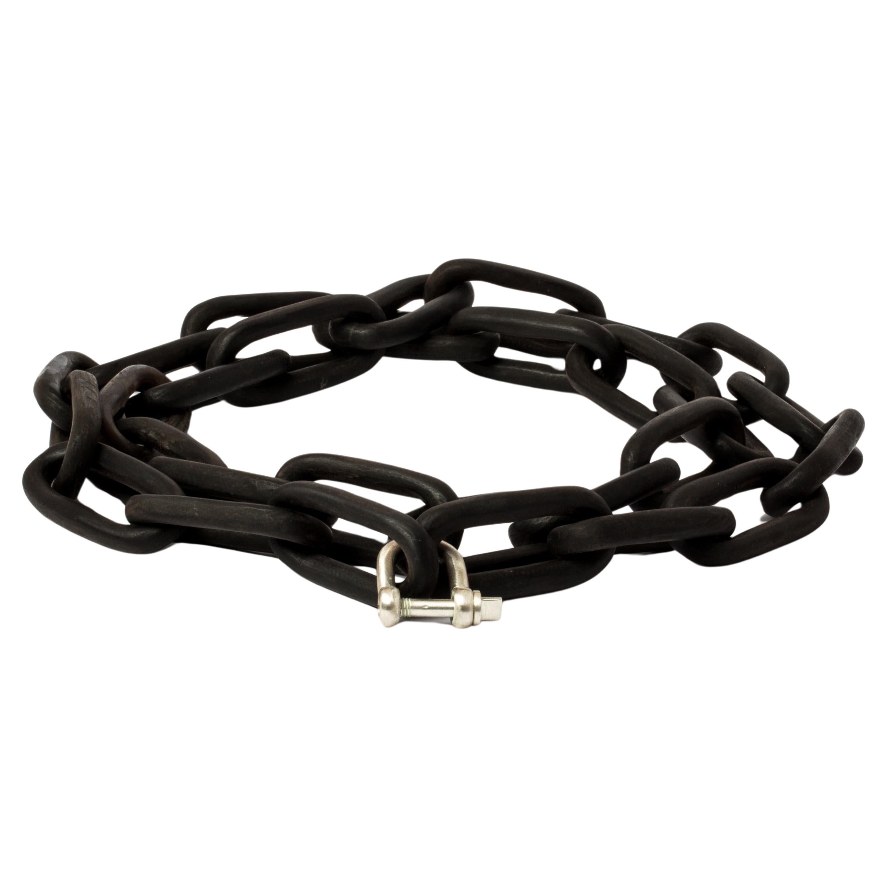 Charm Chain Necklace (Large links, KU+MA) For Sale