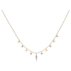 Charm Diamond Chain Necklace in 18K Yellow Gold