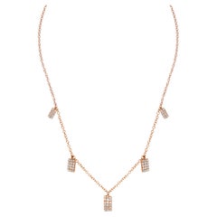 Luxle Charm-Diamant-Halskette aus 14 Karat Roségold