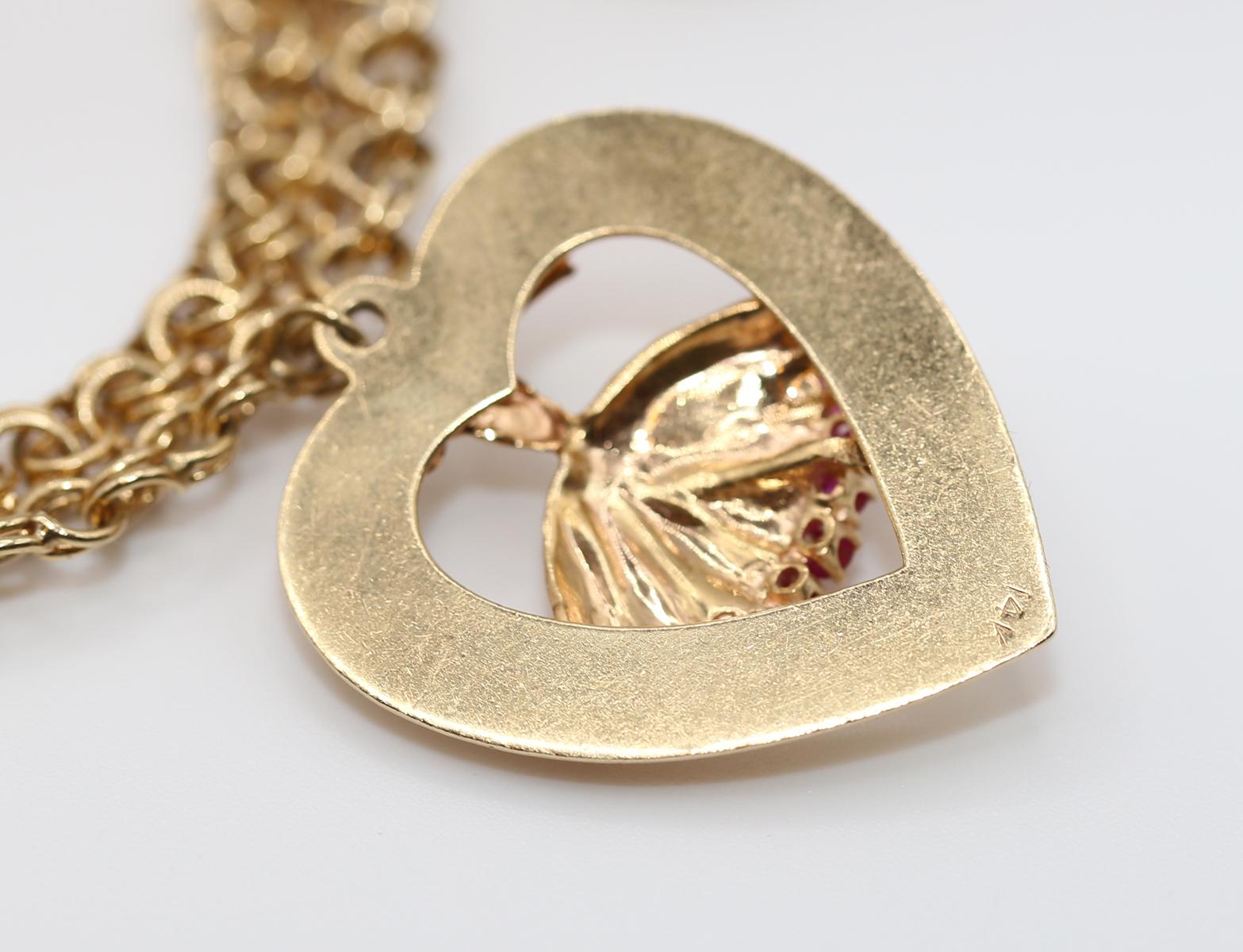 Charm Hearts Bracelet 14K Yellow Gold Tiffany POM, 1959. 6