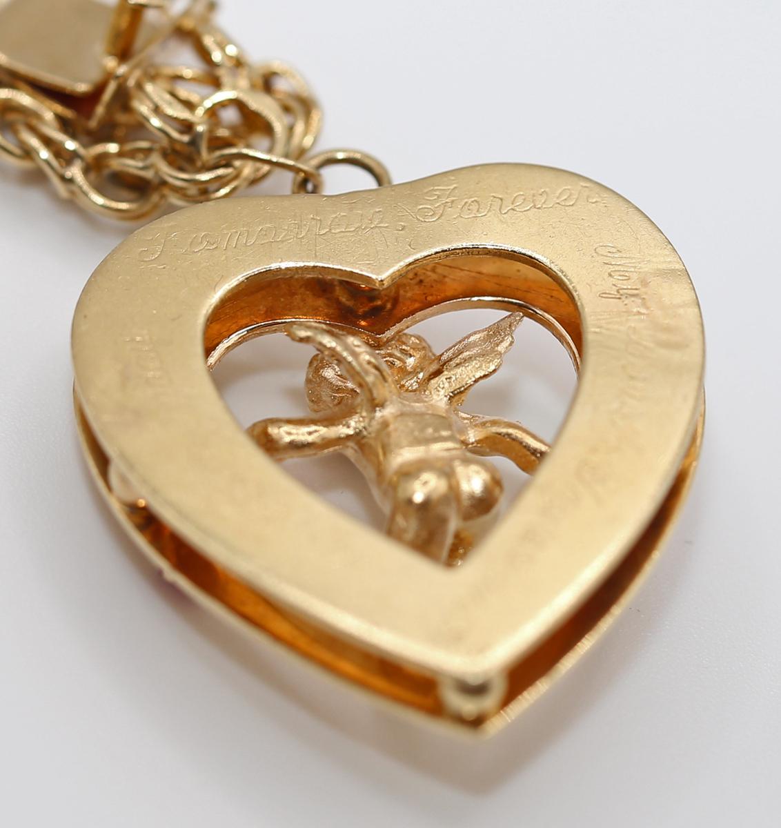 Charm Hearts Bracelet 14K Yellow Gold Tiffany POM, 1959. 7