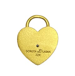 CHARM ME UP 22k gold diamond heart charm by DOROTA LASAK