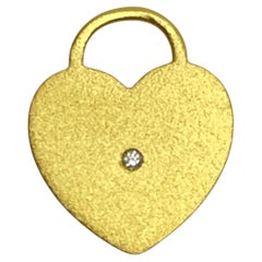 CHARM ME UP 22k gold diamond heart charm by DOROTA LASAK