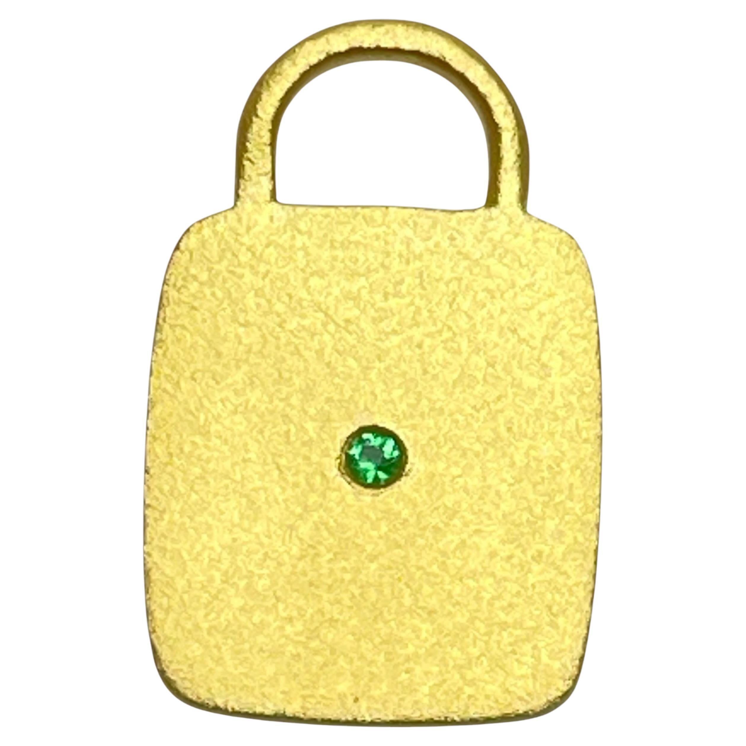 CHARM ME UP 22k gold emerald charm by DOROTA LASAK